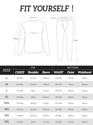 DAVID ARCHY Men's Thermal Set Contain Wool and Mulberry silk Blend Warm Luxuriously Soft Moisture-wicking Base Layer Underwear Set, Bottoms with Open Fly Suitable 14°F to 32°F — view 6