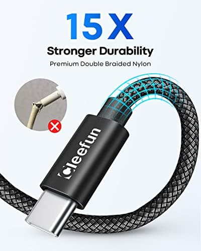 CLEEFUN 1m/3ft, 5-Pack USB C Cable, USB A to Type C Cable Fast Charging — view 5