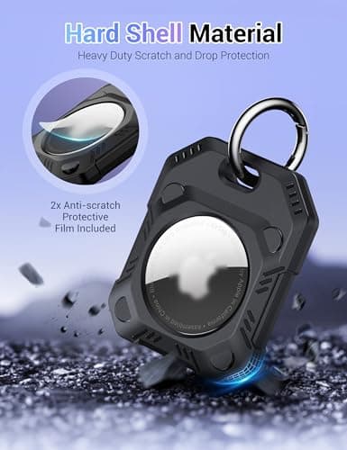 PROfezzion 2-Pack Secure Air Tag Holder with Wire Cable, Key Ring & Key Tag — view 3