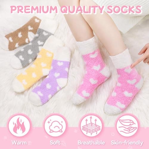 AUGOLA Thermal Winter Women Socks, 5 Pairs Warm Wool Christmas Socks — view 4
