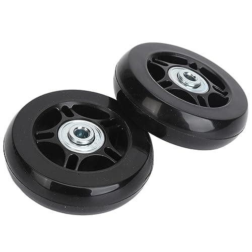 2Pcs Luggage Replacement Wheels with Rubber Universal Swivel Casters