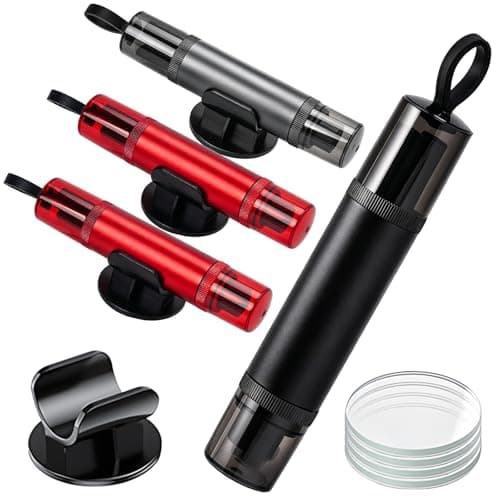 4 Pcs Car Window Breaker Emergency Hammer ,2 in 1 Car Portable Window Breaker Seat Belt Cutter and Window Breaker, with Test Glass Quick Escape Emergency Tool for All Vehicles (Black & Red & Grey)