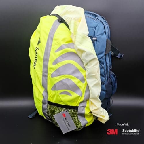 Salzmann Reflective Rucksack Cover | 28–40L | Hi-Vis Waterproof Rain Cover for Backpack Cycling, Commuting & Hiking — view 3