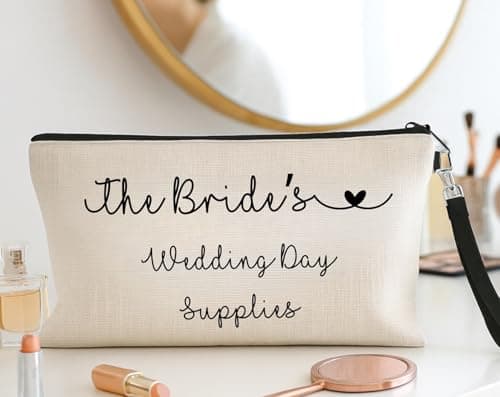 Bride Makeup Bag, Wedding Day Supplies, Gifts for Bride to Be — view 2