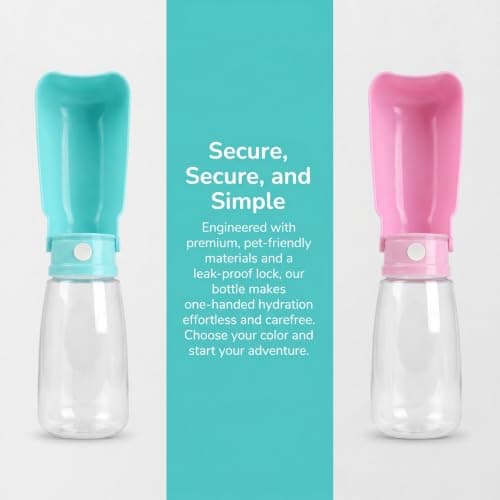 Portable Dog Water Bottle and Bowl, 500 ml Foldable Pet Water Dispenser for Food and Drink, Leak-Proof Dog Travel Water Bottle for Walking, Hiking and Travel Accessories, Blue (Blue) — view 6