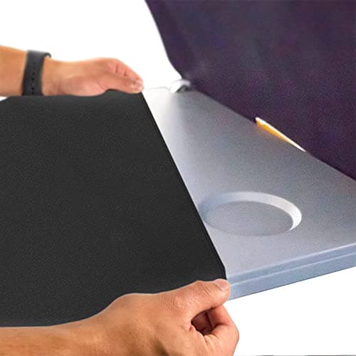 Linkidea Airplane Tray Cover with Pockets, Airline Pouches Seat Back Organizer & Storage for Personal Items, Convenient Sanitary Travel Essentials for Flying (Black) — view 5