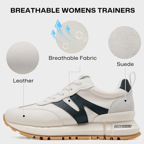 somiliss Womens Trainers Breathable Non Slip Lightweight Walking Shoes — view 3