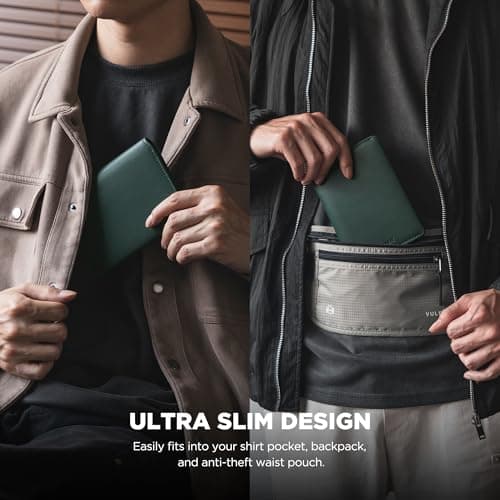 VULKIT Leather Passport Holder RFID Blocking Compact Passport Wallet — view 6