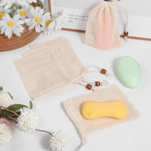 6 Pcs Soap Bag for Shower, Sisal Soap Bag — view 5