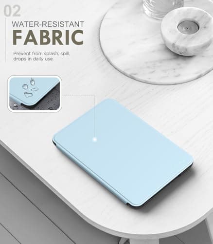 MoKo Case for 6" Amazon Kindle Basic 11th Gen 2024/2022, Sky Blue — view 3