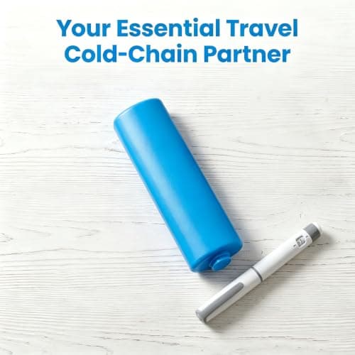 2pcs Reusable Insulin Cooler Ice Packs for Travel Case Blue — view 3