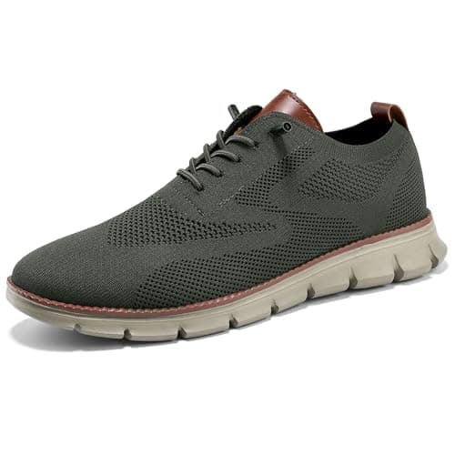 Breeze shoes for men Oxfords Lace-Up Lightweight Casual Walking Shoes men's dress shoes mens wearbreeze shoes breeze urban shoes for men Comfortable and breathable, Green, 9 UK