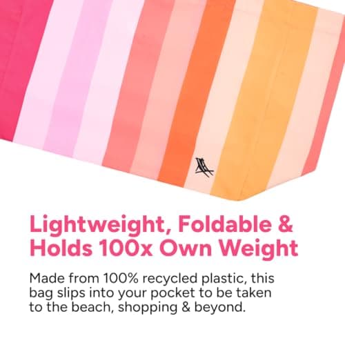 Dock & Bay Everyday Beach Tote Bag - Reusable Beach Handbag & Shopping Carrier - Miami Sorbet — view 5