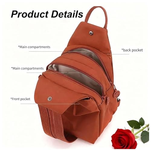 Auscfex Women 3 in 1 Crossbody Mini Backpack | Stylish Anti Theft Lightweight Fabric Small Rucksack Shoulder Chest Bag for City Travel (Navy, 21 * 30) — view 4