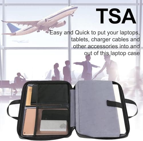MATEIN Laptop Bag 15.6 Inch, TSA Laptop Case 15.6 Inch for Men, Black — view 6