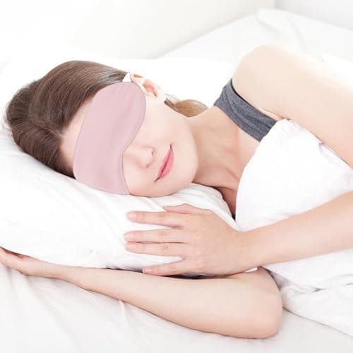 2 Pack Silk Eye Masks for Sleeping, Adjustable Light Blocking Sleep Masks — view 6