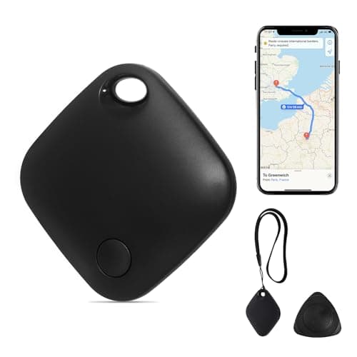 AURTEC Smart GPS Tracker for Pets, Vehicles, Keys & Luggage - Compatible with Apple Find My App (iOS Only), Real-Time Global Location Tracking, Long Battery Life, Geo-Fencing, 1 Pack