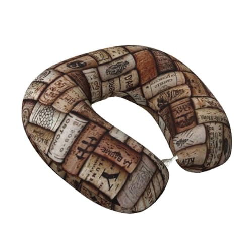 Wine Cork Memory Foam Travel Pillow Removable Case Sleeping Rest Cushion — view 2