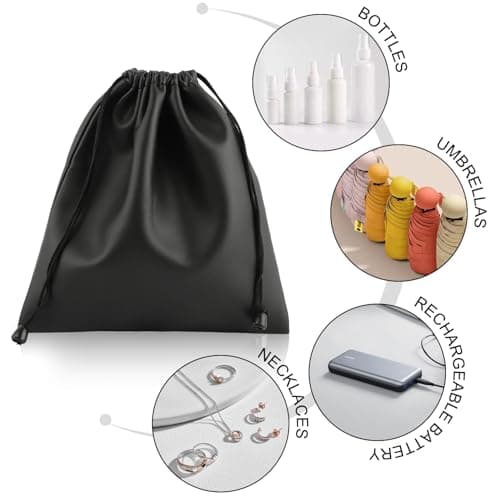 2 PCS Drawstring Pouch - Portable Travel Pouch for Headphones, Earbuds, Coins, and Small Accessories - Durable and Lightweight Headphone Case — view 6