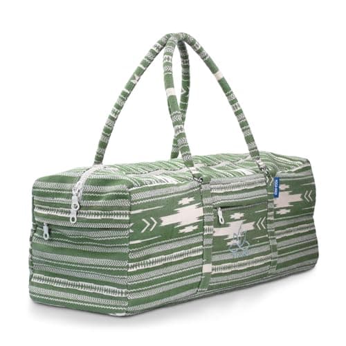 Yoga-Mad Horizon Yoga Kit Bag | Spacious Cotton Yoga Mat Bag with Pockets & Full Zip | Fits Mat, Blocks, Blanket & Accessories | Durable, Showerproof Lining | 3 Colour Options | 65 x 23 x 26cm — view 4