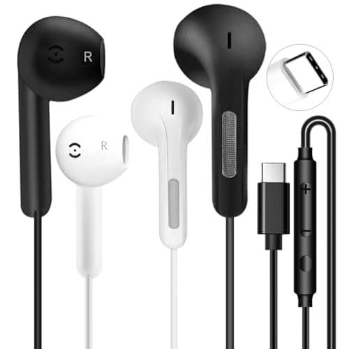 USB C Headphones wired for Samsung Galaxy iPhone 17 16 USBC Earphones wired