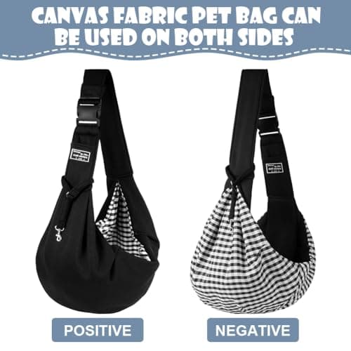 Adiwo Puppy Carrier - Reversible Hands-free Dog Carry Sling for Small & Medium Dogs & Cats, Soft & Comfortable, Adjustable Dog Carrier Bag Shoulder Tote for Outdoor Walking, Travel & Shopping — view 5