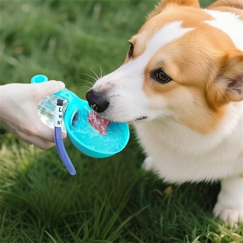 2 in 1 Portable Dog Travel Water Bottle with Silicone Bowl — view 2