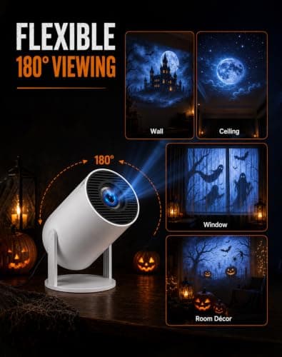 Spookcast Projector – 4K Autofocus Mini Projector with 180° Rotation — view 5