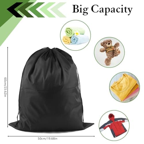 Large Travel Laundry Bag,2 Pack Waterproof Drawstring Bag — view 2