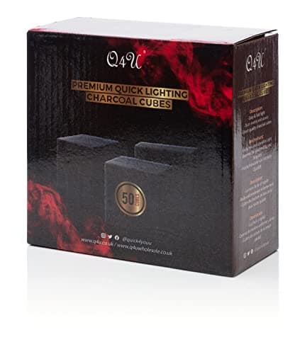 Q4U Quick light Charcoal Coal Premium Quick light Charcoal Coal 50 cubes 10 roll (25mm Cubes) — view 6