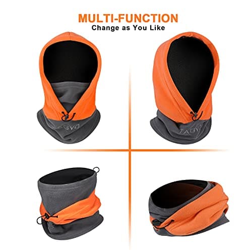 TAGVO Balaclava Windproof Ski Mask Thermal Fleece Hood Winter Multipurpose Use Unisex Face Mask Warm＆Breathable Face Cover Heavyweight Neck Warmer for Winter Outdoor Sports — view 5
