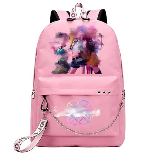 Sidesea K P0p Multi-Pocket Travel Daypack, Large Capacity Backpack For School, Adjustable Shoulder Straps Lightweight Casual School Bag for Boys & Girls, Merch For Fans Vacation Travel