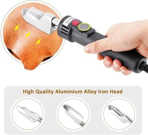 Electric Leather Iron, Crafts Quilting Small Iron For, Digital Display Mini Temperature 50-350℃ Adjustable, for Craft Leather Repair Shoes Bag Crease Removal — view 2