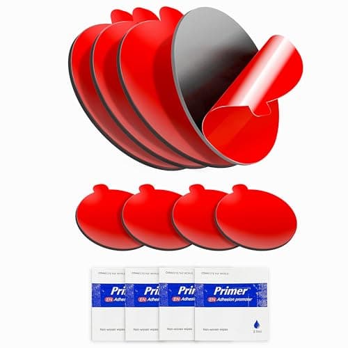 Tapsi Adhesive Replacement Pads – 8-Pack Round High-Bond Double-Sided Mounting Pads (8cm & 2.3cm) for Dashboard Discs, Suction Cup Phone Holders, GPS & Magnetic Mounts – Includes Adhesion Promoters