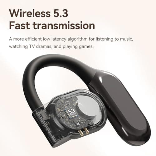 Ai Translating Earbuds Personalized Custom Photo Text Name Wireless Bluetooth Headset Translate earbuds Real Time for Android iOS, 144 Languages Translator for Business/Travel/Study Abroad (BK) — view 2
