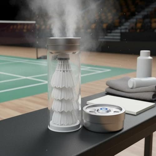 Baoblaze Badminton Humidifier Shuttlecock Steamer Mist Device Feather Conditioner Cork Moisturizer USB C Rechargeable suitable for maintenance travel, M — view 6