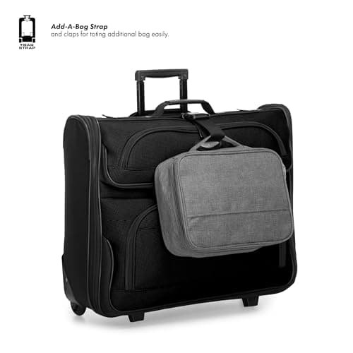 Traveler'S Choice Travel Select Amsterdam Expandable Rolling Upright Luggage, Black, Garment Bag, Amsterdam Expandable Rolling Upright Luggage — view 5