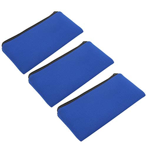 Masyrt Pencil Case, Pack of 3 Neoprene Mountaineering Storage Pencil Case Bag Camping Soft Wear-Resistant Pen Bag (Blue) — view 6