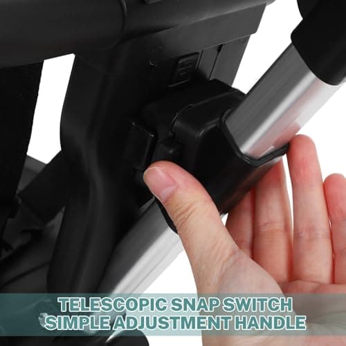 Easy Fold Travel Stroller for Airplane, Lightweight Black Baby Pram — view 3