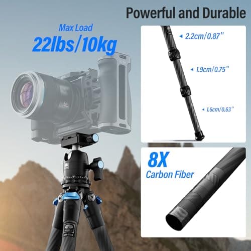 SIRUI Carbon fibre Tripod for Camera, with 360° Ball Head, AM-223+B-00K — view 4