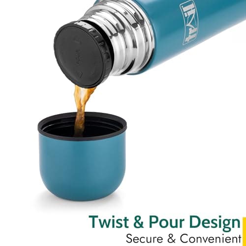Trail Bullet Vacuum Flask, Camping & Travel, 750ml, Teal — view 3