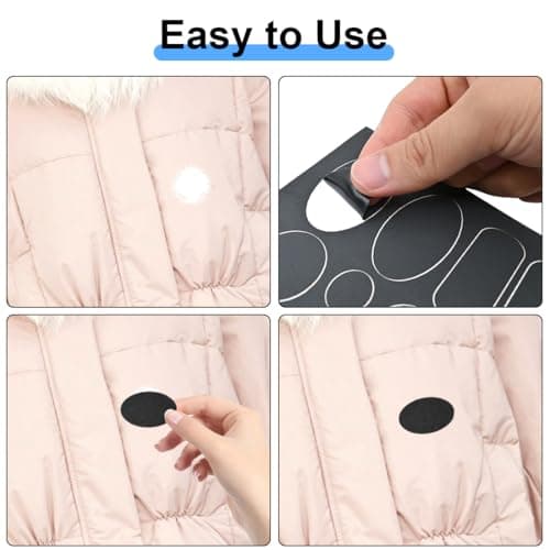 LICQIC Down Jacket Repair Patches, 6 Pieces Dark Grey — view 5