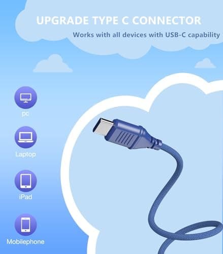 Bywulanda Upgrade USB Type C Kids Headphone for School, 94dB Safe Volume Limited, HD Stereo Sound, Foldable Lightweight On-Ear Headphones for Boys/Girls/Students/Tablet/Travel — view 2