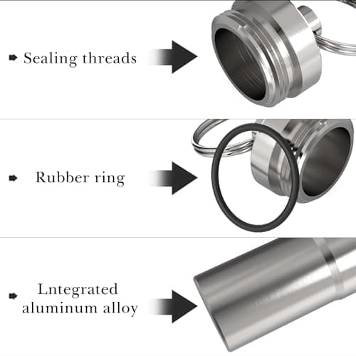 Adorila 4 Pack Aluminium Ear Plug Case with Keychain, Waterproof, Portable, Black & Silver — view 2