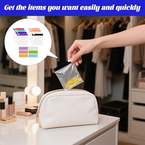 Medication Bag,22pcs Pill Pouch,Medicine Bags for Travelling with Slide Lock Translucent Self Sealing Plastic Pill Pouch for Pills Storage — view 6