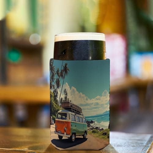 Reusable Neoprene Summer Road Trip Iced Coffee Sleeve Insulated Cup Holder for 16-20oz Tumblers Soft Protective Thermal Sleeve for Hot Cold Drinks Washable Cup Protector for Travel Office Commute — view 5