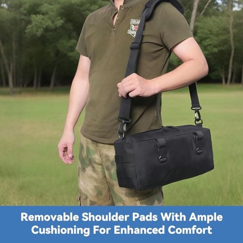 Adjustable Padded Shoulder Strap - 63 in Extra Thick Universal Replacement Bag Strap with Dual Clasps | Comfortable Crossbody Strap for Laptop Case, Handbag, Luggage, Sports & Golf Bags (Black, 1 Pc) — view 5