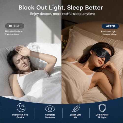 8PCS Silk Eye Mask Set, Blackout Sleep Mask — view 4