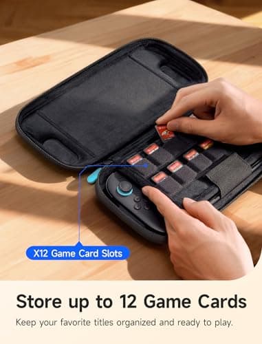 JSAUX Slim Felt Carrying Case for Switch 2, Protective Travel Pouch — view 5
