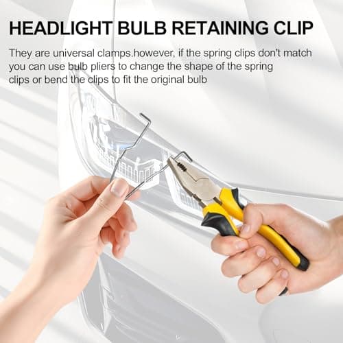 9PCS Headlight Bulb Retaining Clip Set Universal Car Spring Clips — view 6